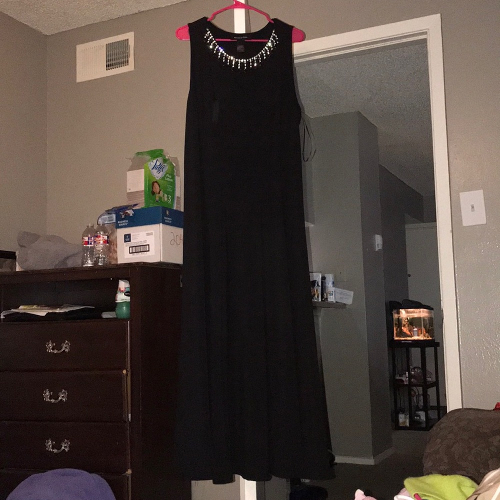 Black Dress with necklace